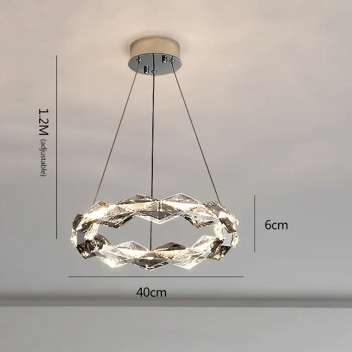 Gold Ring Crystal 110cm Chandelier