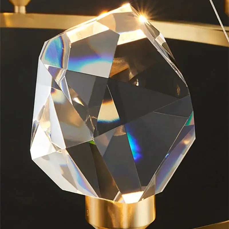 Gold Crystal LED Pendant Nordic Design
