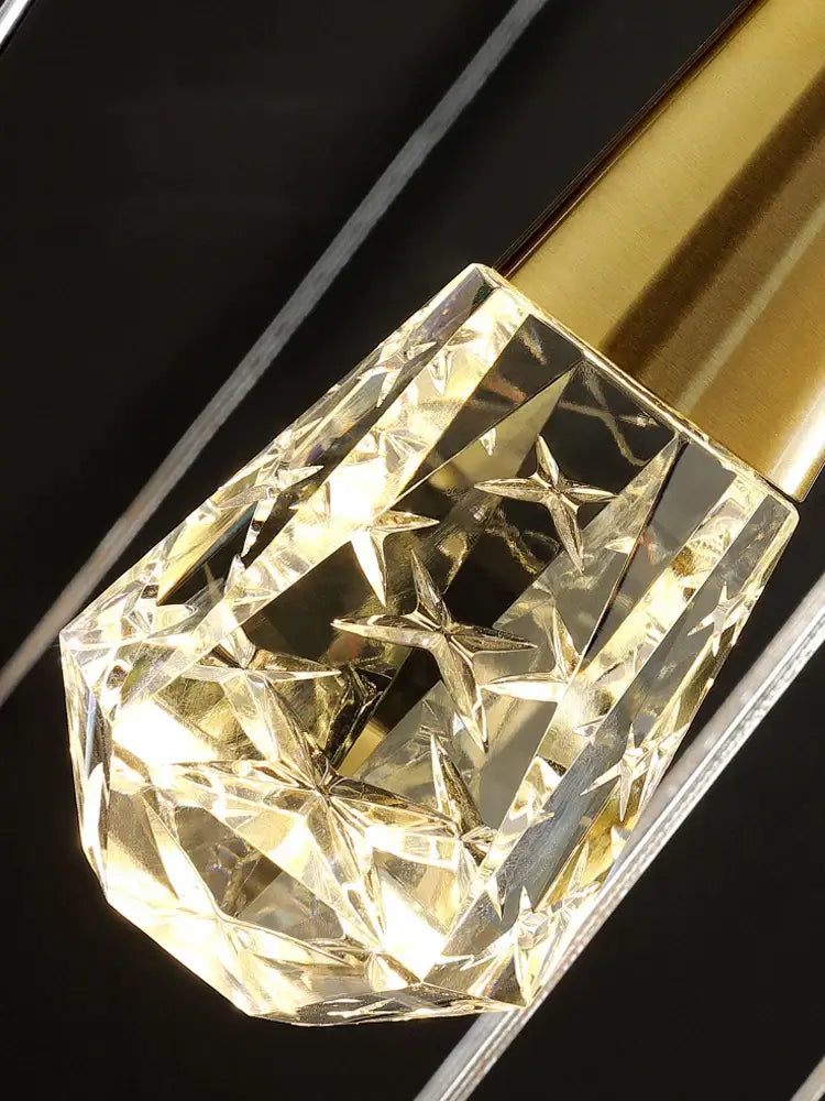 Gold Crystal Staircase Chandelier 20-Head