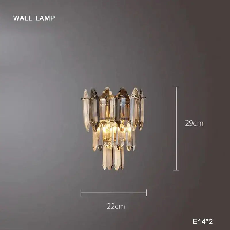 Gold Crystal Living Room Light