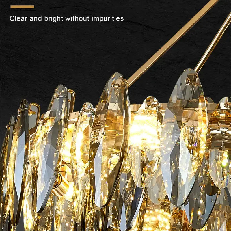 Gold Crystal Living Room Light