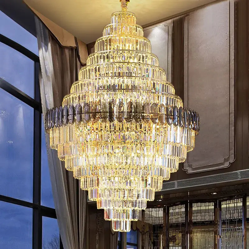Amber Crystal Chandelier