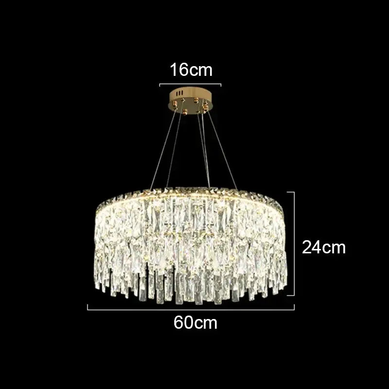 Gold Wave Crystal Chandelier Fluid Design