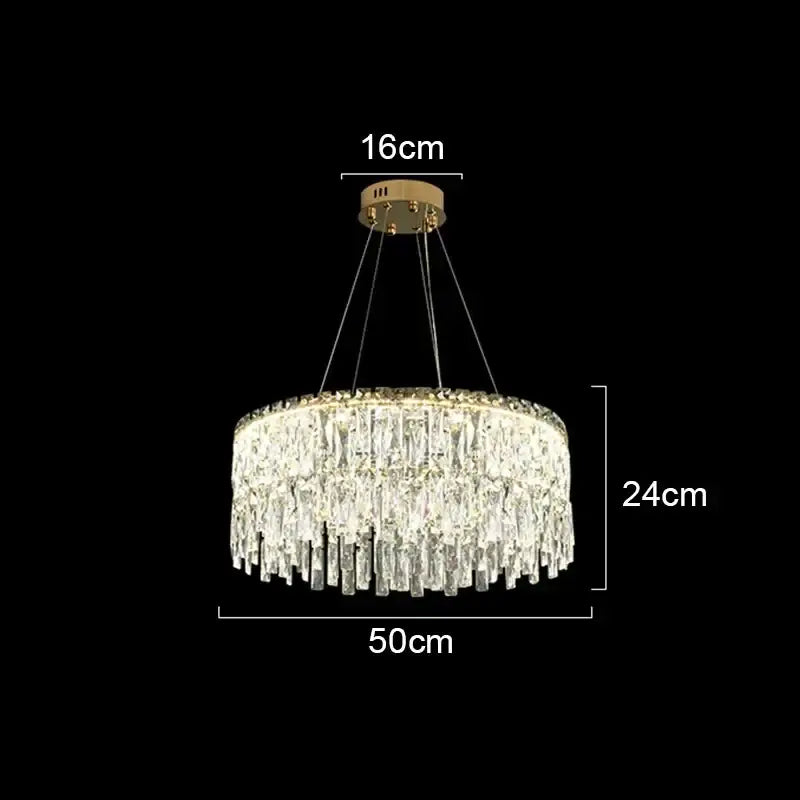 Gold Wave Crystal Chandelier Fluid Design