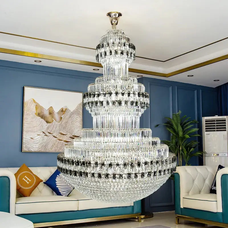 Gold Crystal Chandelier Grand Statement Piece