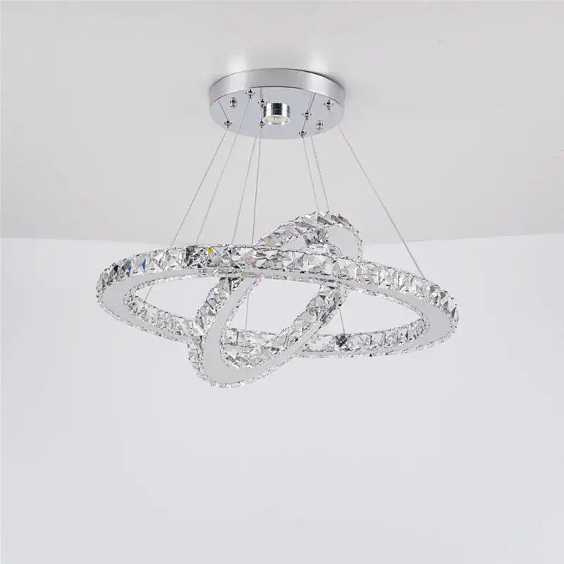 Crystal Column Ceiling Chandelier