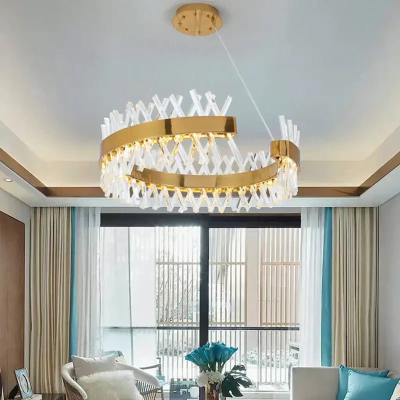 Gold Luxury Crystal Chandelier