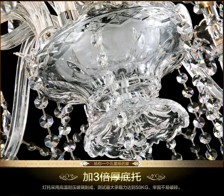 Silver Crystal Chandelier Fixture