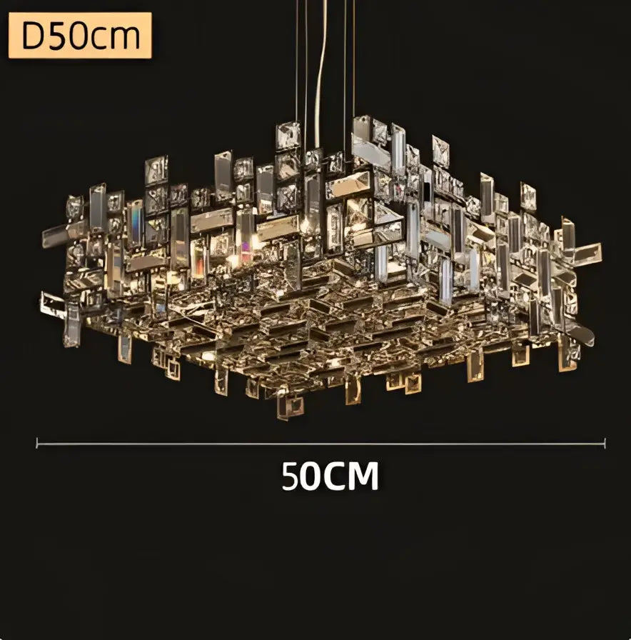 Gold Crystal Chandelier Titanium Gold Body