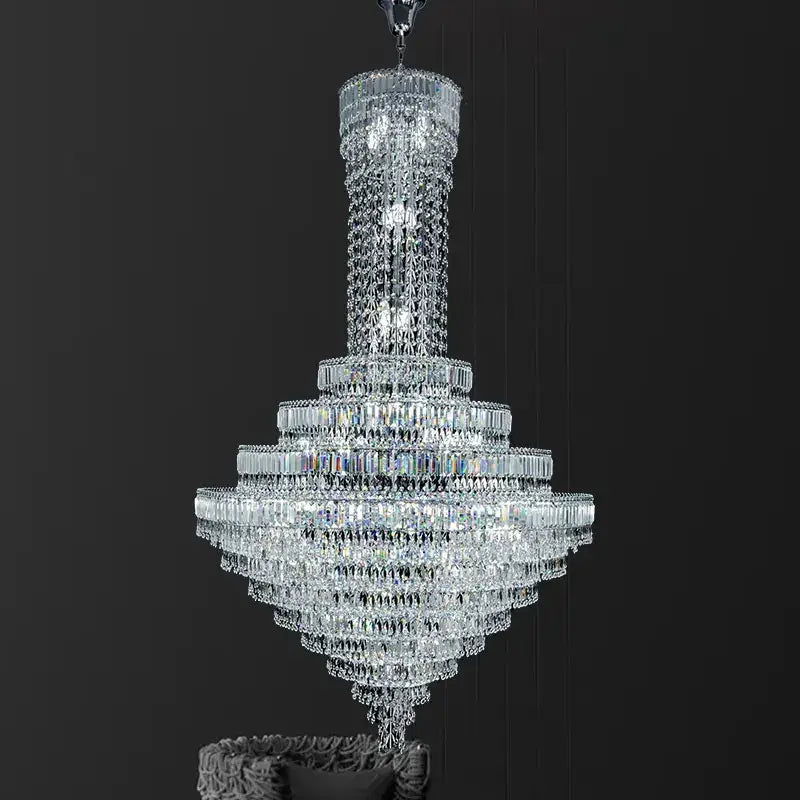 Tiered Crystal Staircase Chandelier