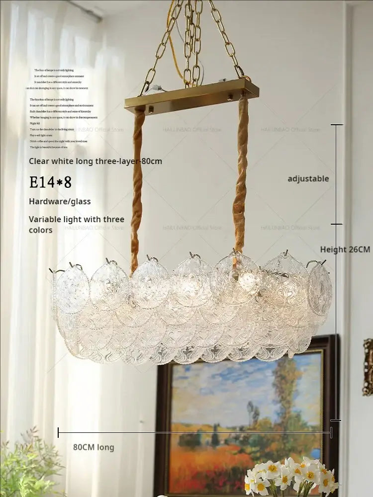 Gold Pearl Crystal Chandelier
