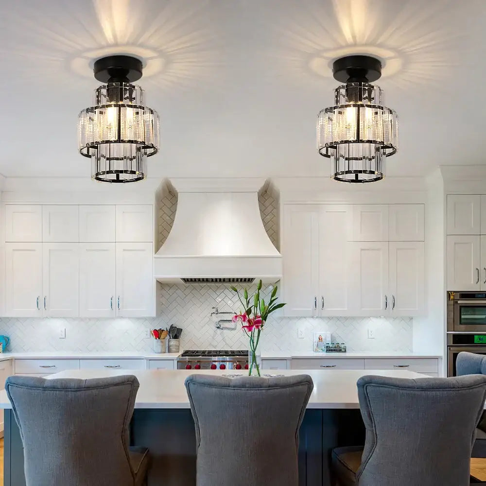 Gold Crystal Pendant Light For Hotel Lobby
