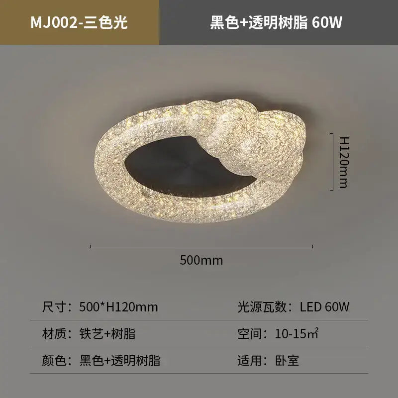 Gold Crystal LED Chandelier Tricolor Six-Style