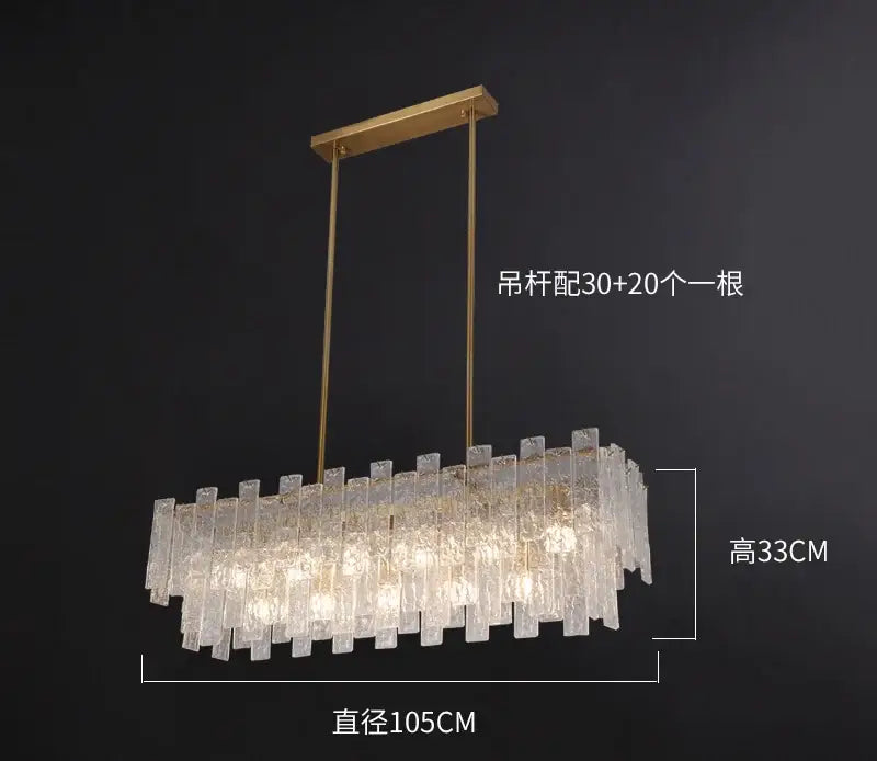 Crystal Glass Chandelier 100cm Design