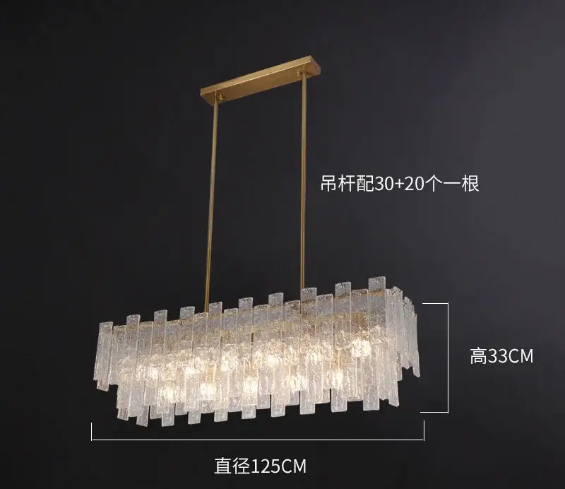 Crystal Glass Chandelier 100cm Design