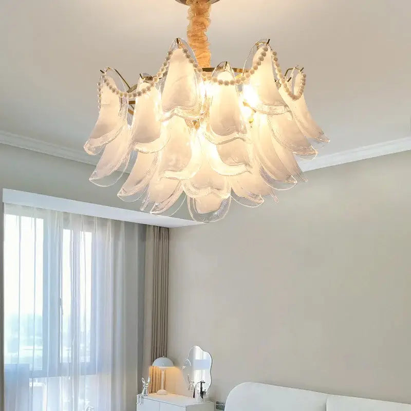 Pearl Glass Crystal Chandelier