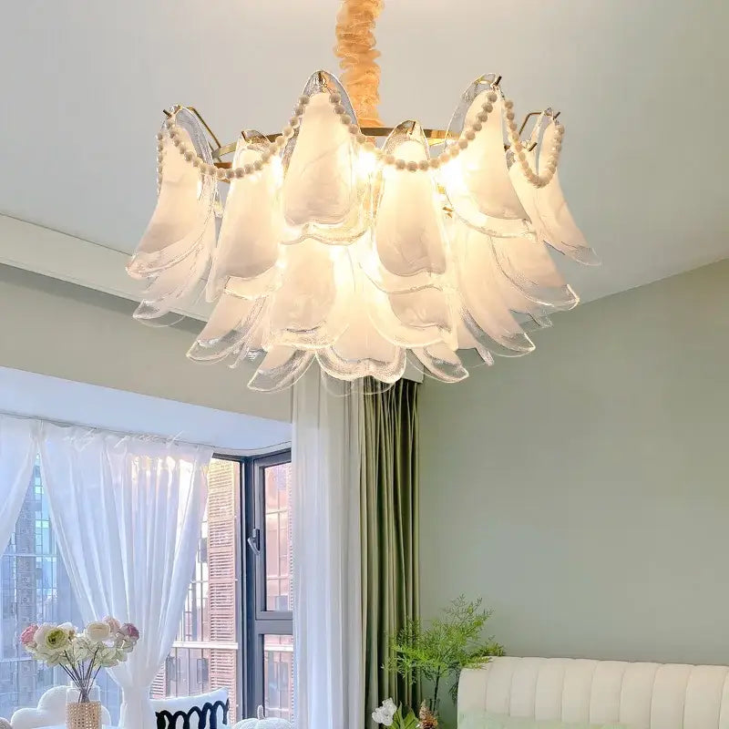 Pearl Glass Crystal Chandelier
