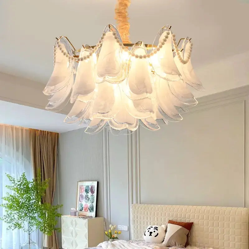Pearl Glass Crystal Chandelier