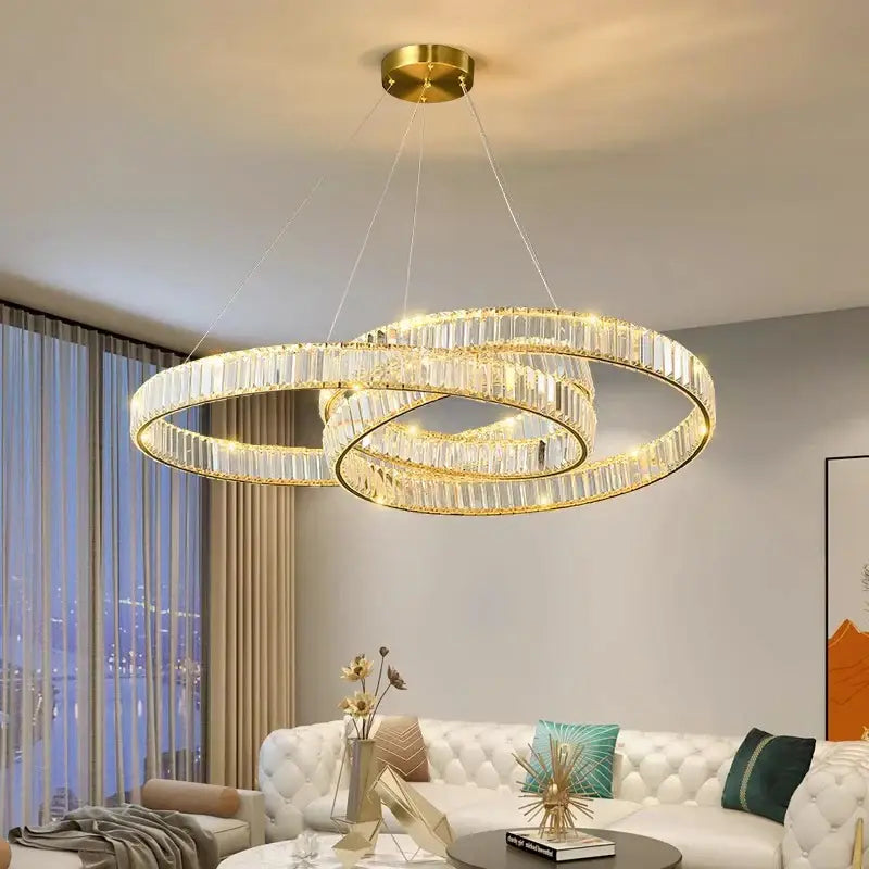 Gold Crystal Ring Light