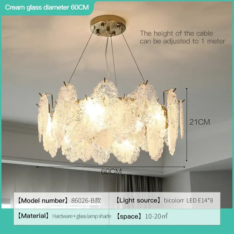 Gold Crystal Chandelier Light French Bedroom