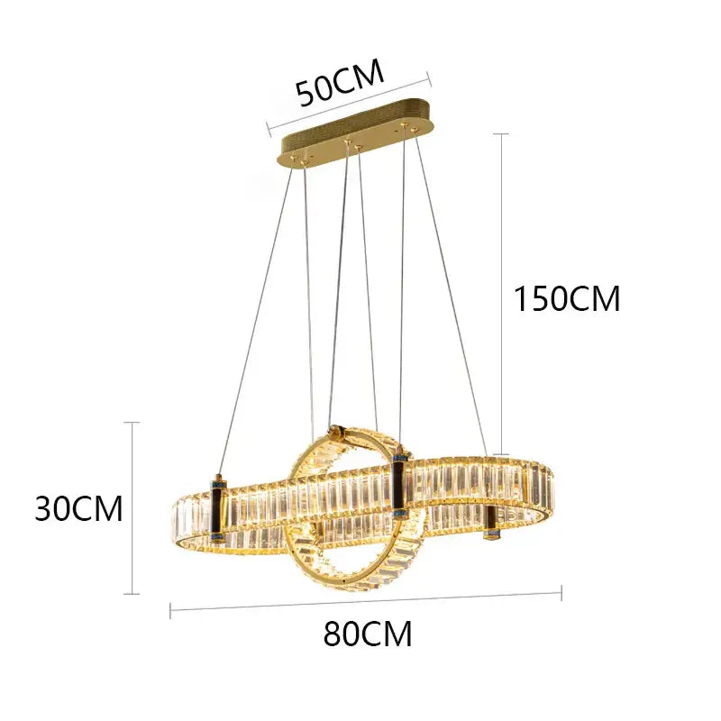Gold Crystal Chandelier Light Intimate Warm Glow