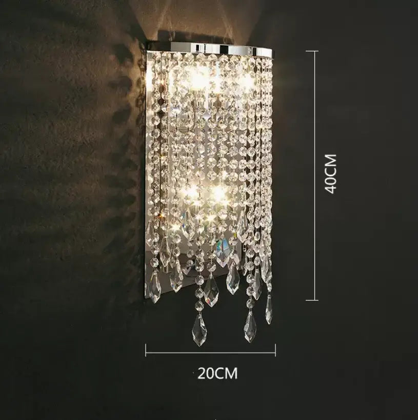 Gold Crystal Chandelier Pendant Changeable Light