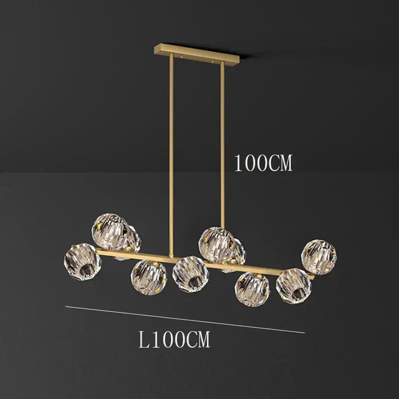 Black Crystal Dining Chandelier 15-Head Dimmable