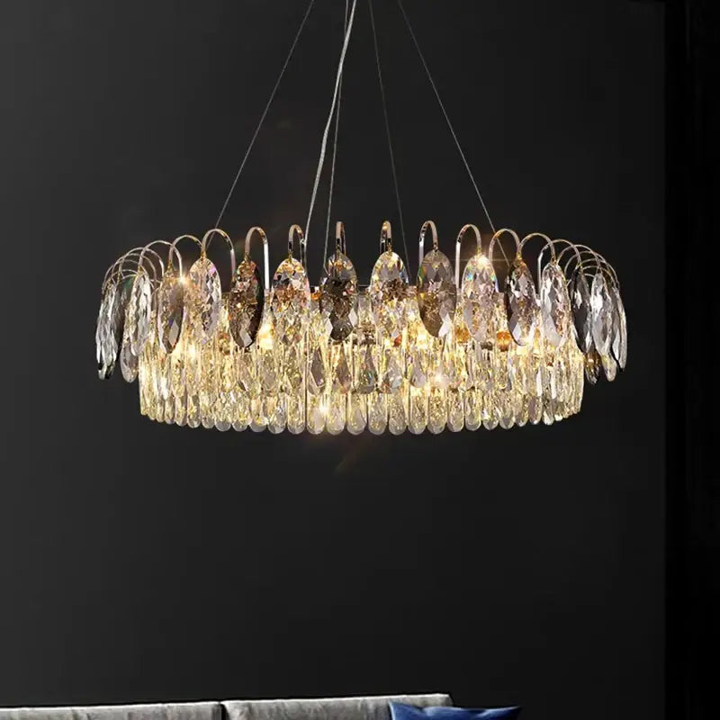 Gold Amber Crystal Chandelier 100cm Diameter