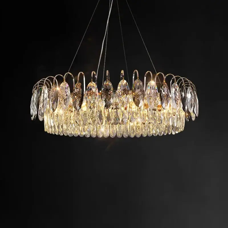 Gold Amber Crystal Chandelier 100cm Diameter