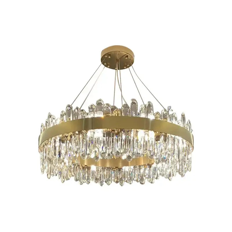 White Crystal Oval Chandelier