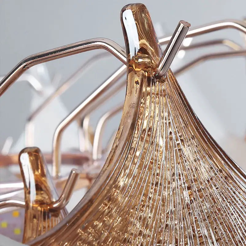 Gold Ginkgo Chandelier Lamp