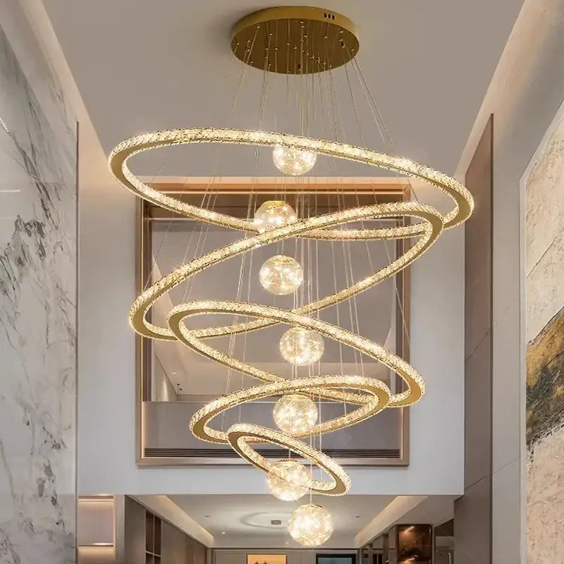 Gold Spiral Stair Pendant
