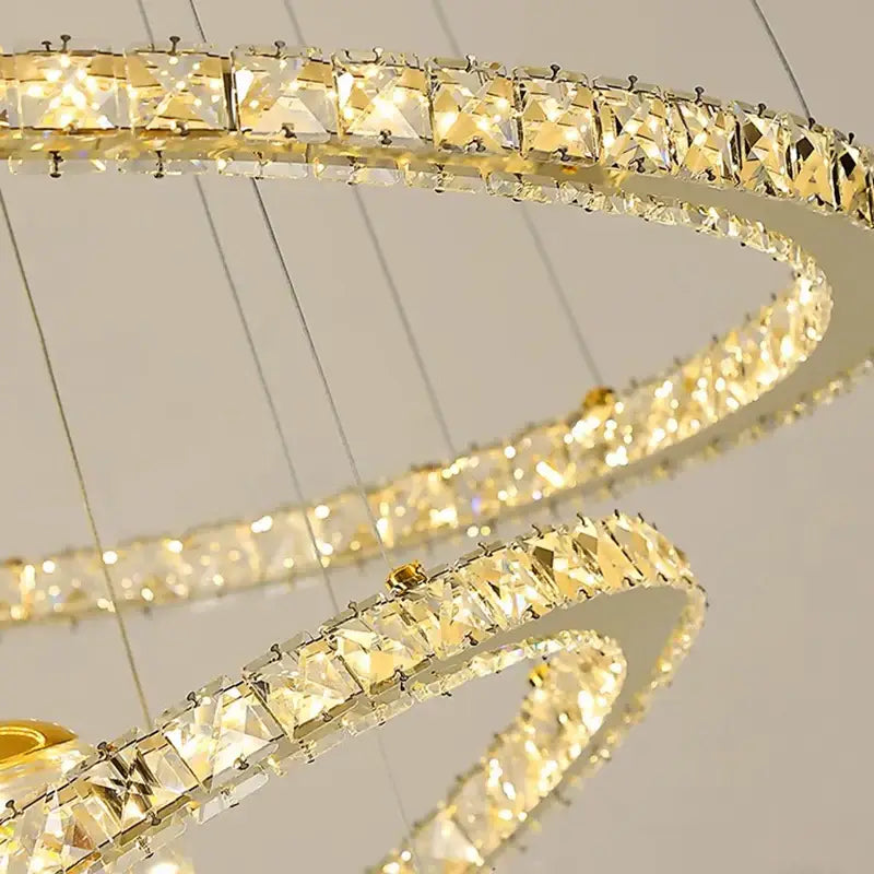 Gold Spiral Stair Pendant