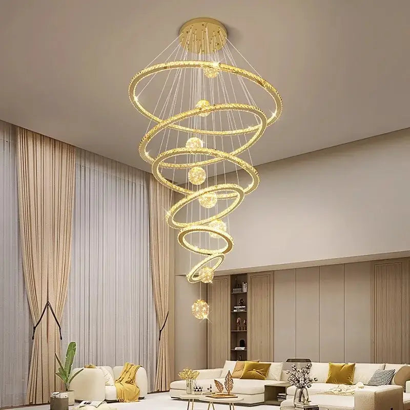 Gold Spiral Stair Pendant