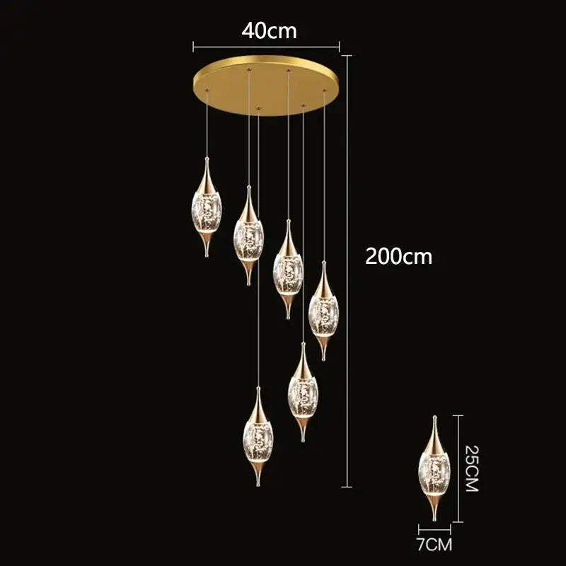 Crystal Teardrop Chandelier