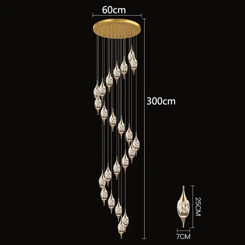 Crystal Teardrop Chandelier