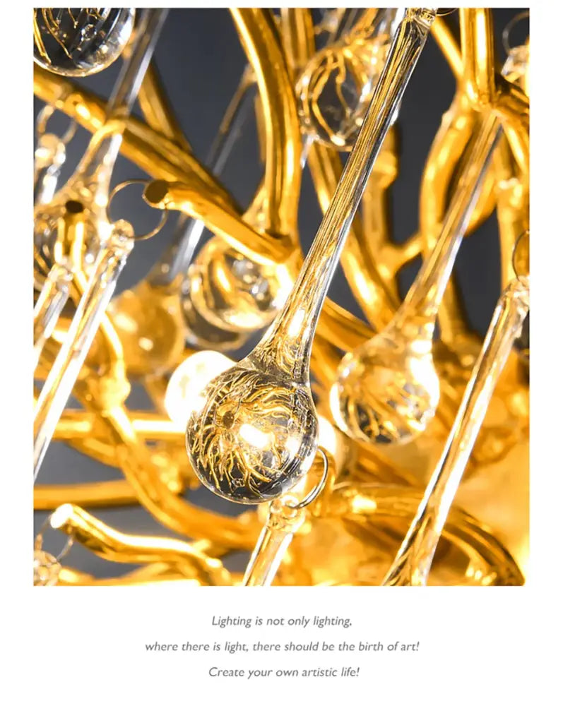 Chrome Raindrop Crystal Chandelier