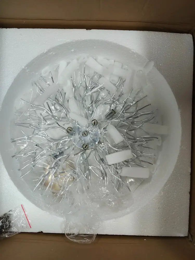 Chrome Raindrop Crystal Chandelier