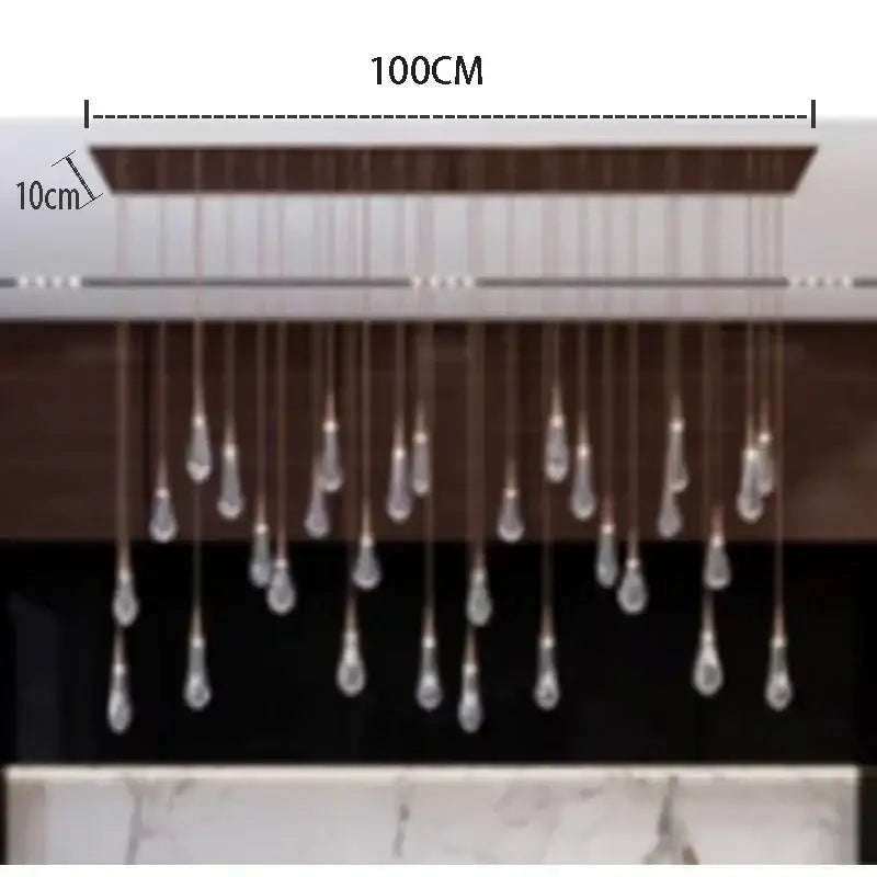 Gold Crystal Drop Chandelier Bronze Option