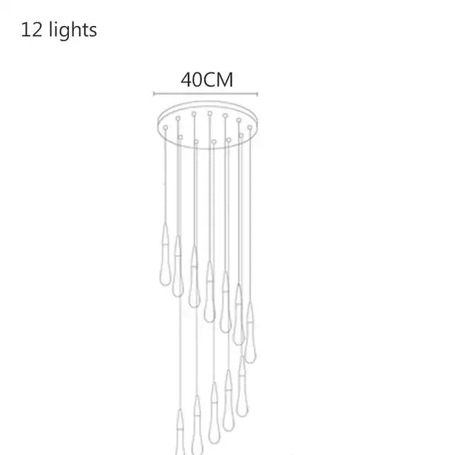 Gold Crystal Drop Chandelier Bronze Option