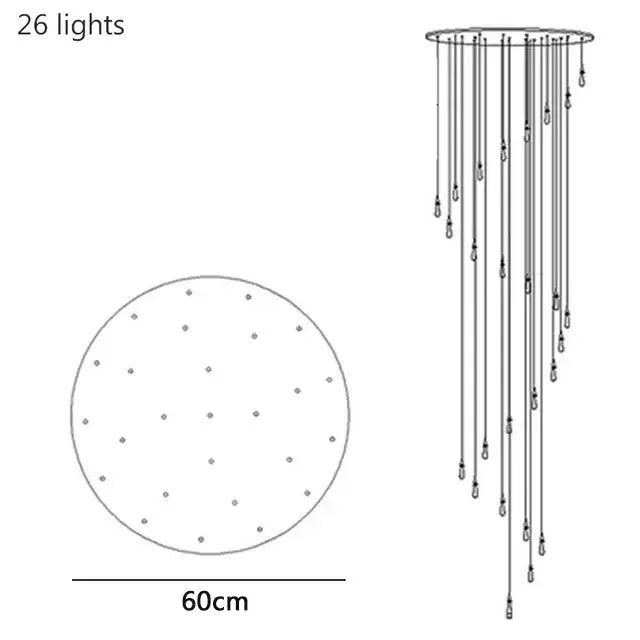 Gold Crystal Drop Chandelier Bronze Option