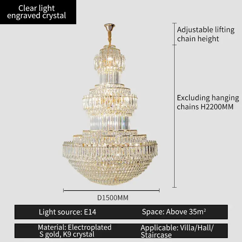Gold Crystal Duplex Pendant