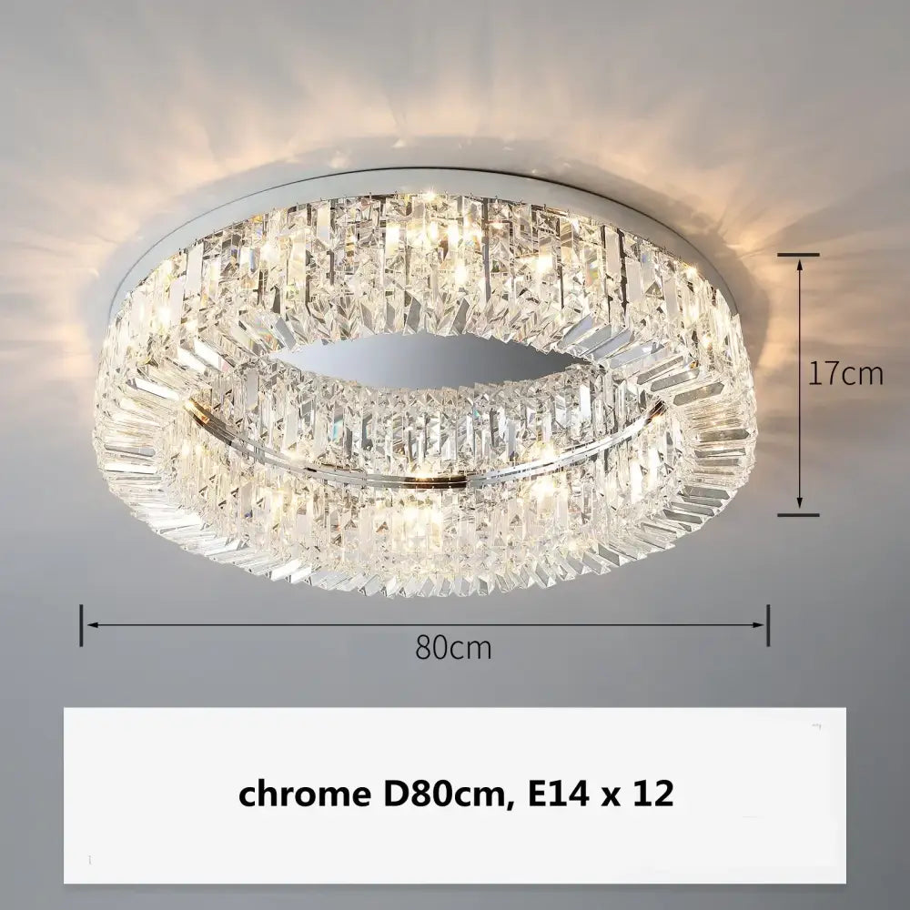 Gold Crystal 16-Light Dining Room Chandelier