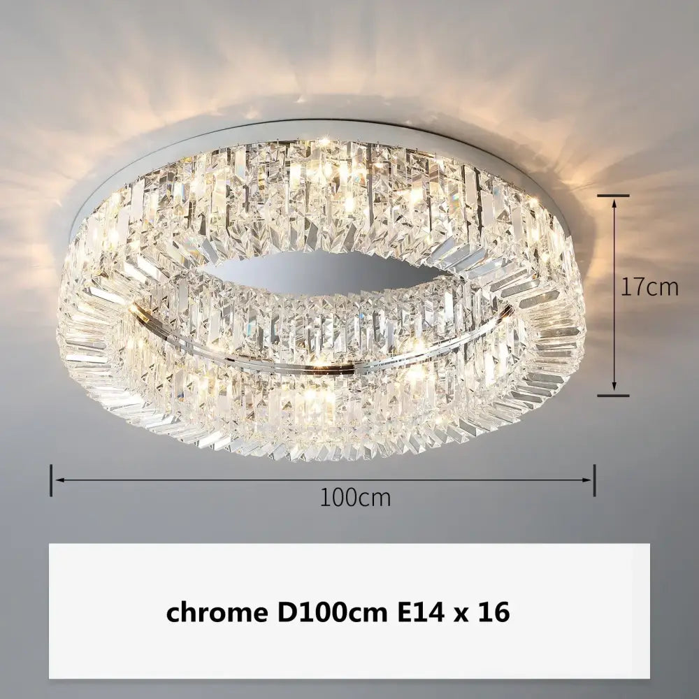 Gold Crystal 16-Light Dining Room Chandelier