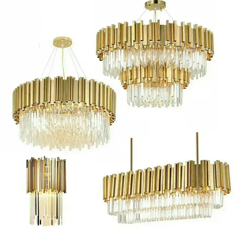 Gold Brass Chandelier