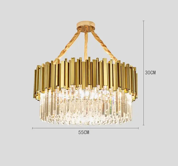 Gold Brass Chandelier