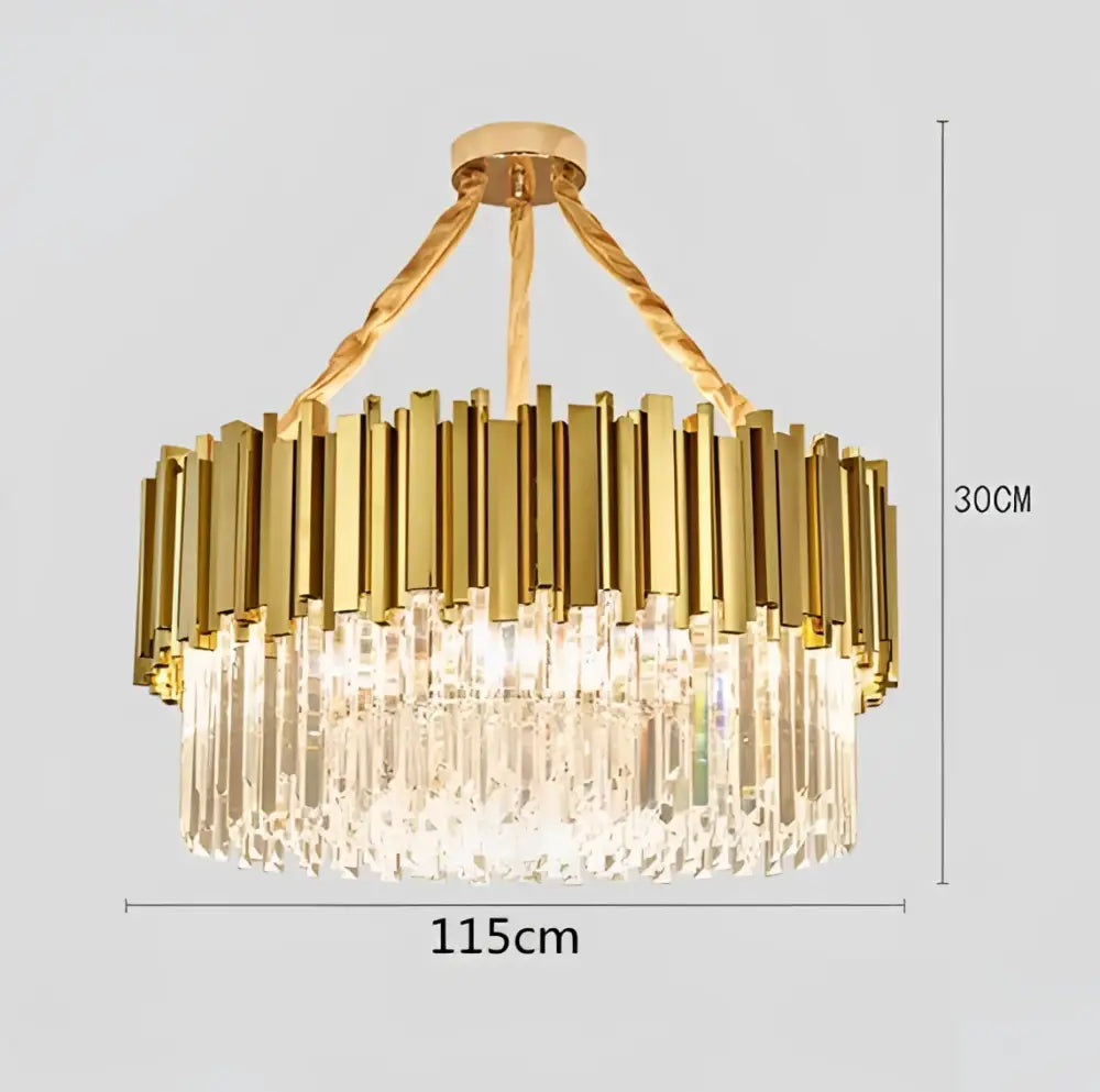 Gold Brass Chandelier