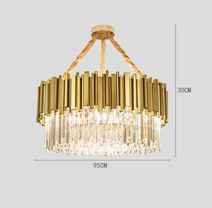 Gold Brass Chandelier