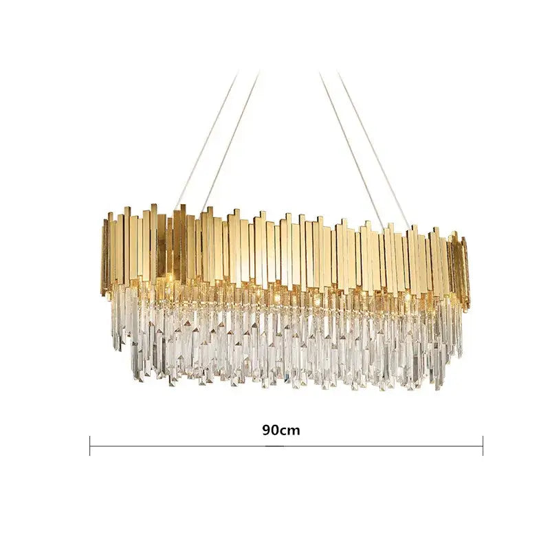 Gold Brass Chandelier