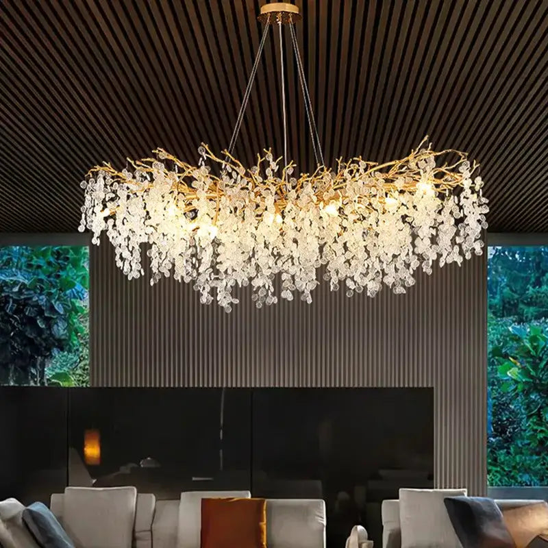 Gold Floral Chandelier